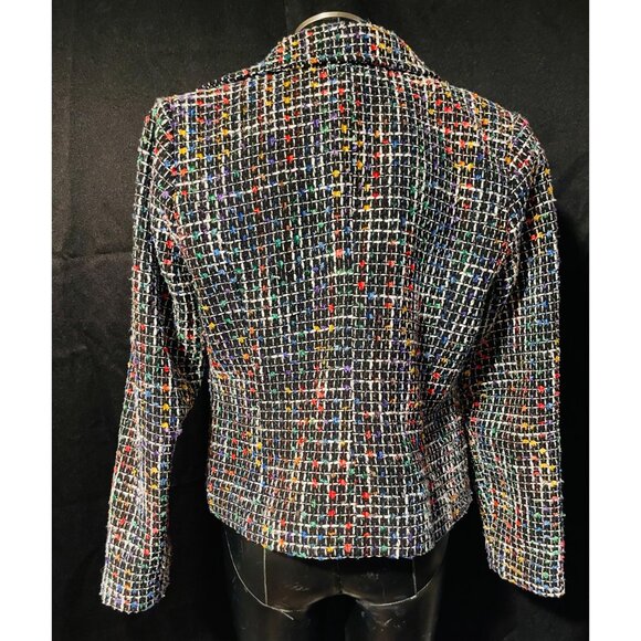 Christopher & Banks Wool Blend Blazer Jacket Rainbow Tweed Womens Sz Small - Picture 2 of 4